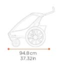 Thule Remorque Vélo pour 1 Enfants - Chariot Cross 2 Single - faded khaki