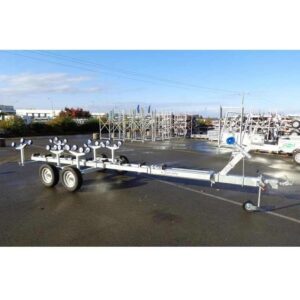 Chariot de mise à l'eau et manutention 2700Kg - remorque cassante - 2 essieux - PTAC : 2700Kg