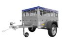 Petite remorque Garden Trailer 150 KIPP [avec bâche plate grise, roue jockey, Tige de support bâche]