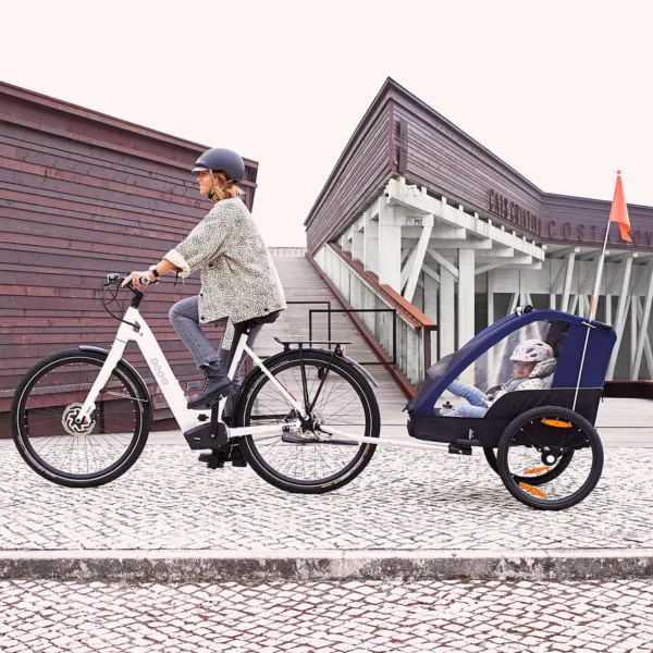 Remorque vélo enfant 2 places pliable avec suspension Polisport – Image 8