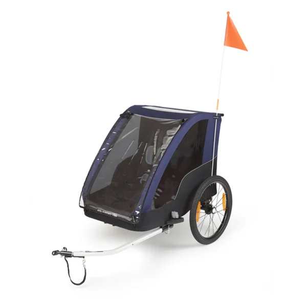 Remorque vélo enfant 2 places pliable avec suspension Polisport – Image 3
