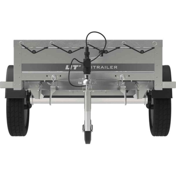 Remorque légère Garden Trailer 200 Kipp avec roue jockey, châssis H-0 et bâche plate grise