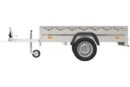 Remorque légère Garden Trailer 200 Kipp avec roue jockey, châssis H-0 et bâche plate grise