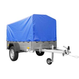 Remorque pliable 750 kg Unitrailer Garden Trailer 201 KIPP 200 x 125 avec bâche haute et arceau (Copie)