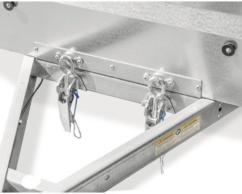 Humbaur Remorque à un essieu Steely avec timon rabattable 2050 x 1095 x 300 mm non freinée poids total adm. 750 kg – Image 4