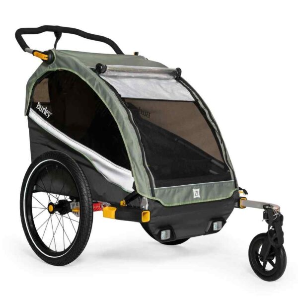 Burley Remorque Vélo - D' Lite X pour 1-2 Enfants - sage green/charcoal – Image 7