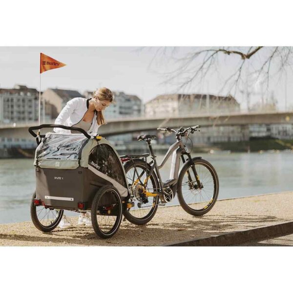 Burley Remorque pour Vélo - D'Lite X Single pour 1 Enfant - sage green/charcoal – Image 7