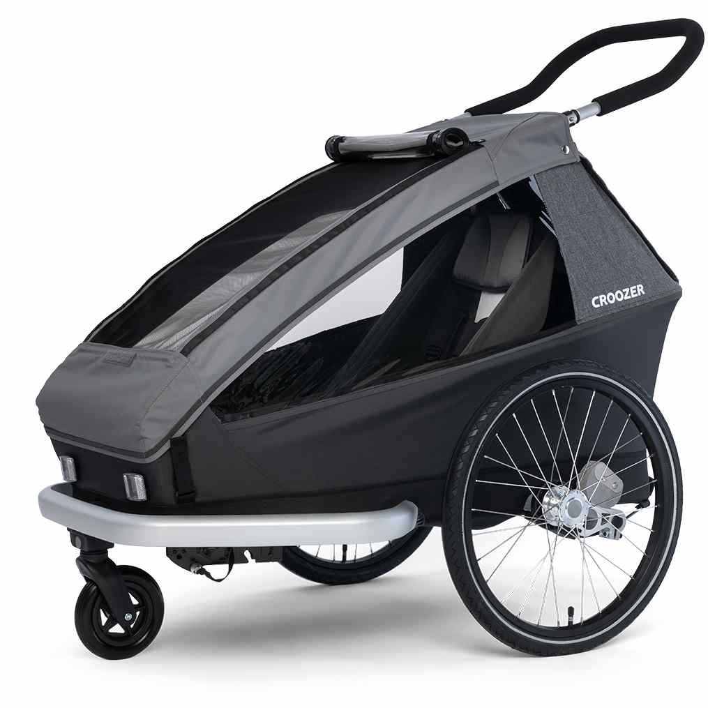 Croozer Remorque Vélo Enfants - Kid Keeke 1 - mountain grey – Image 2