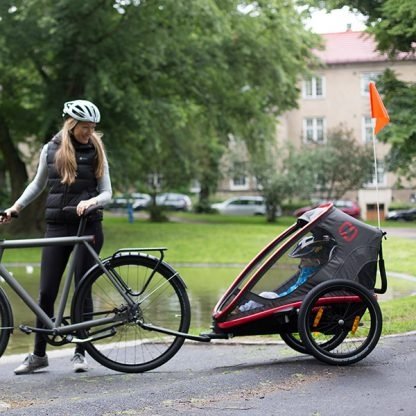 Hamax Outback One Remorque Vélo pour 1 Enfant - rouge / noir – Image 4